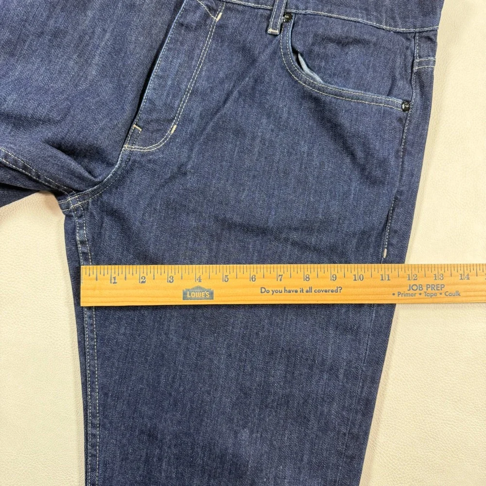 Paige‎ Normandie Mens Size 36x34 Dark Indigo Straight Leg Stretch Jeans USA Made